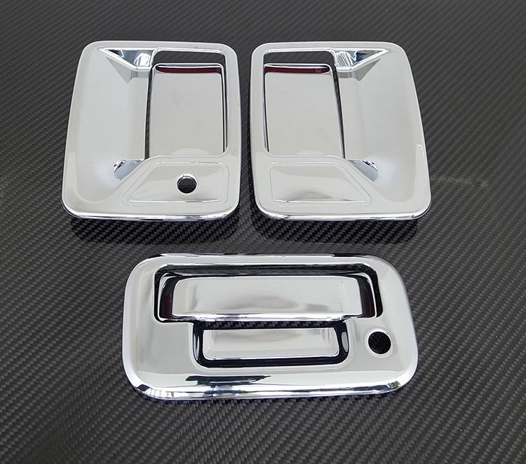 08-14 Ford Super Duty Chrome Mirror+4 Door Handle w//o PSG Keyhole+Tailgate Cover