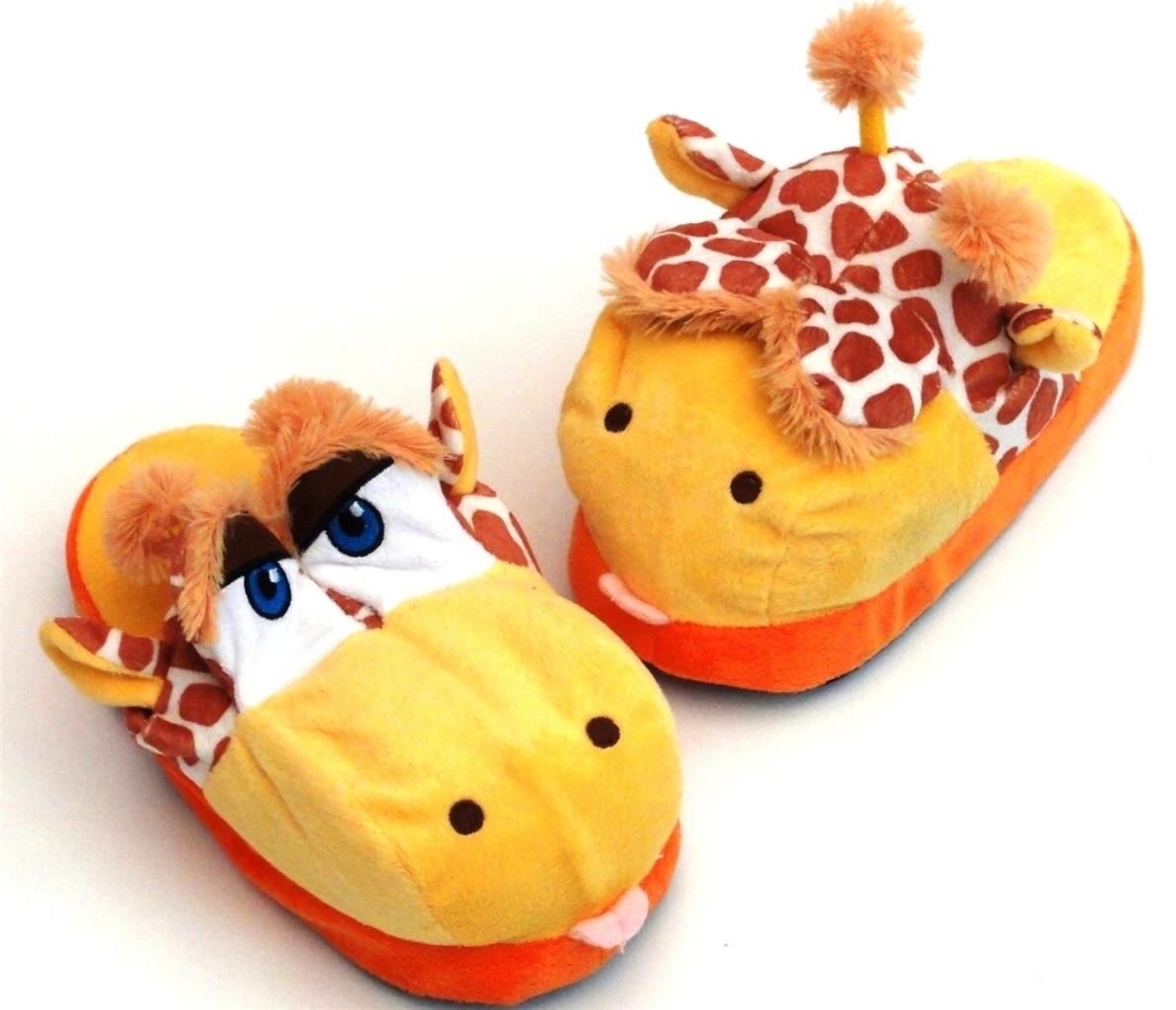 Kids Animated Animal Slippers Comfy Cosy Gift Mule Eskimo Soft Animal ...