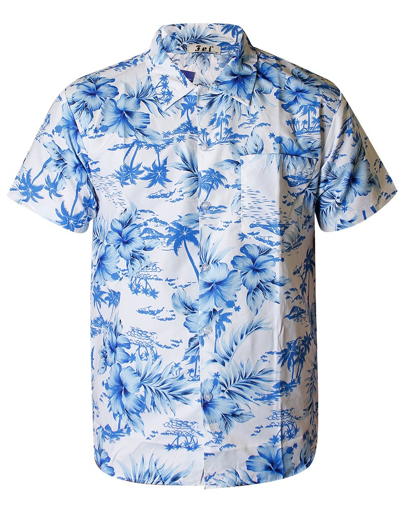 Mens Hawaiian Shirt Floral Flower Beach Holiday Summer Fancy Printed ...