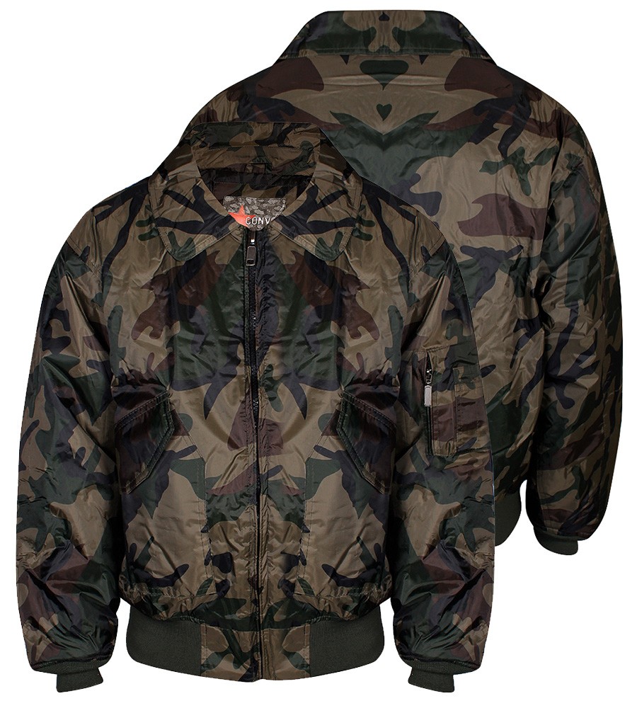 New Mens Bomber Jacket Camo Camouflage Army Pilot Military Jacket Top ...