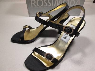 Women's Dress Shoes size 6 B Black High Heel by ROSSIMODA made in Italy ...