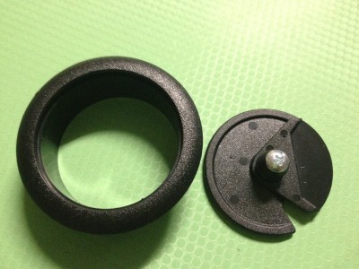 3-3//16/" Hole 80mm Deluxe Plastic Computer Desk Cable Grommet Hole Cover Black