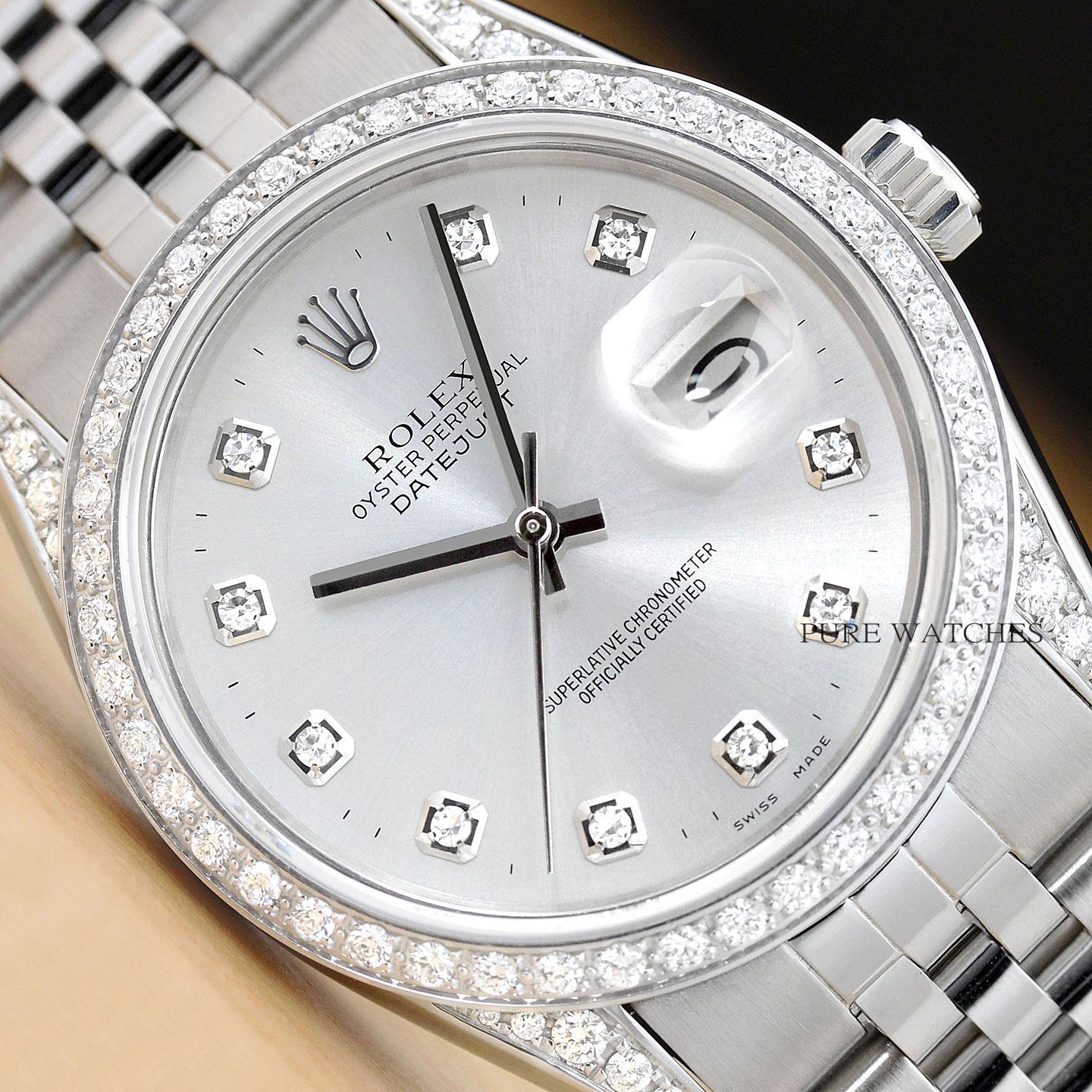 rolex datejust diamond watch