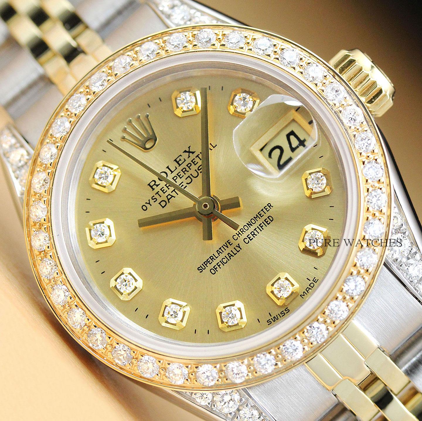 rolex with diamond dial