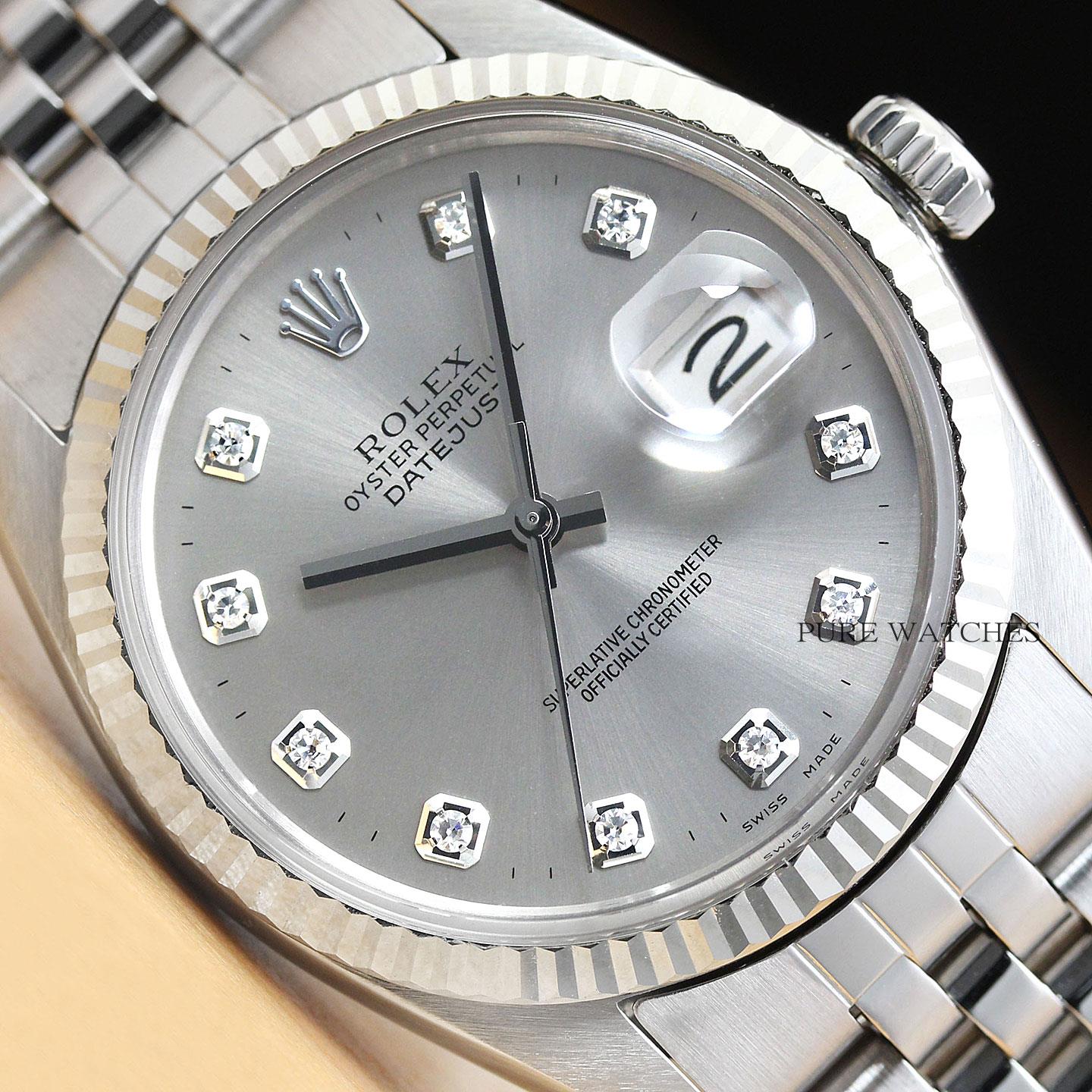 rolex datejust gray dial