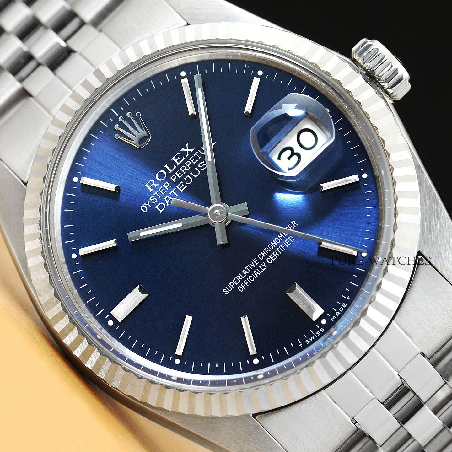 Rolex Datejust II silver w/rhodium. 