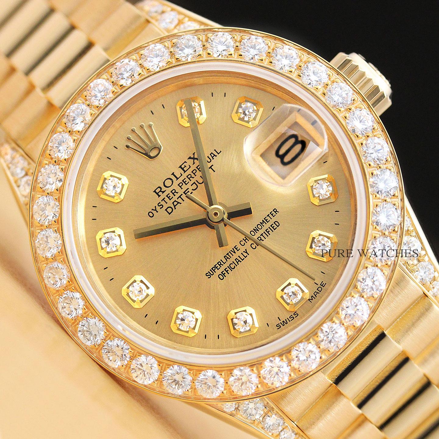 women's rolex 18k gold watch