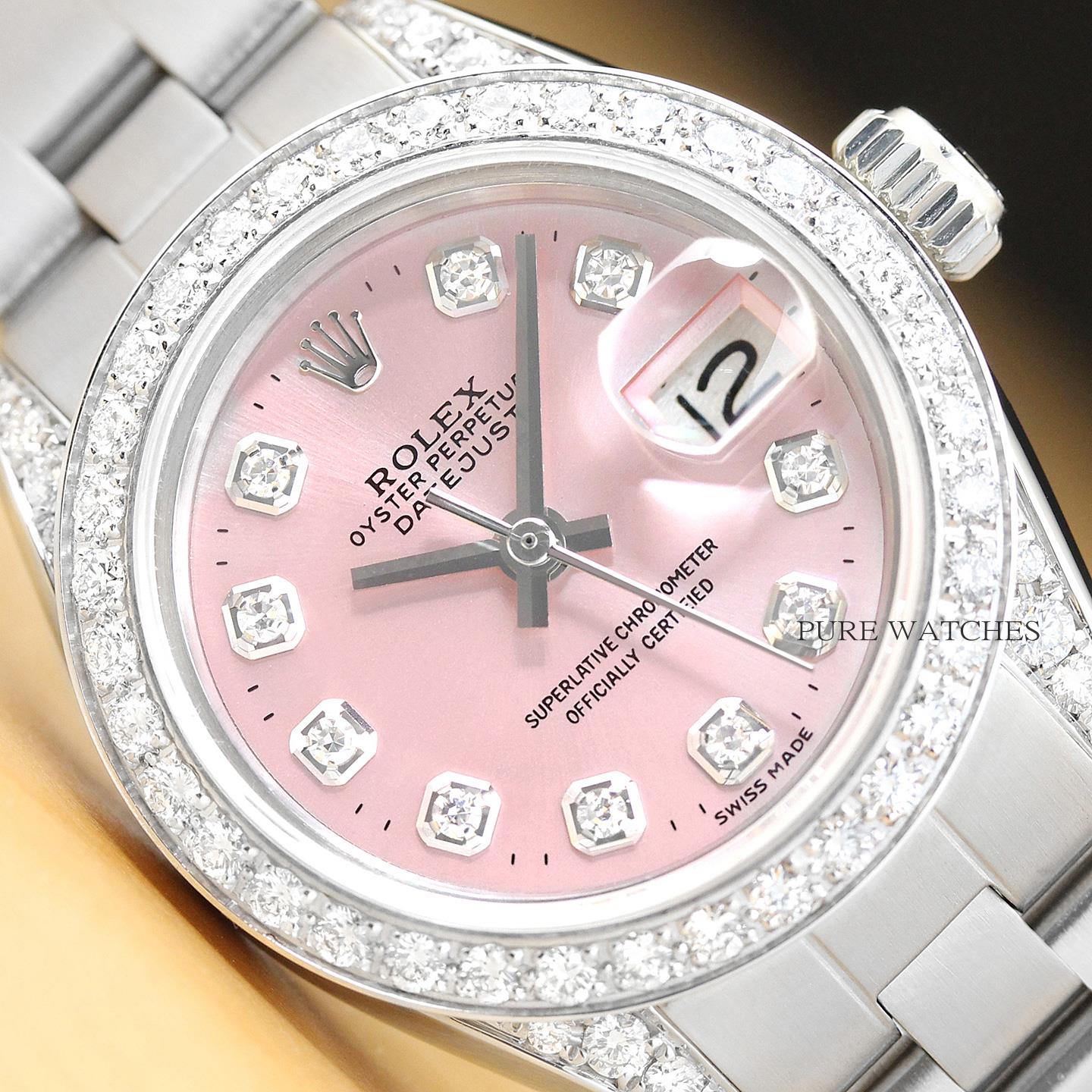 Original Rolex Damen Datejust Rosa Zifferblatt Diamant ...