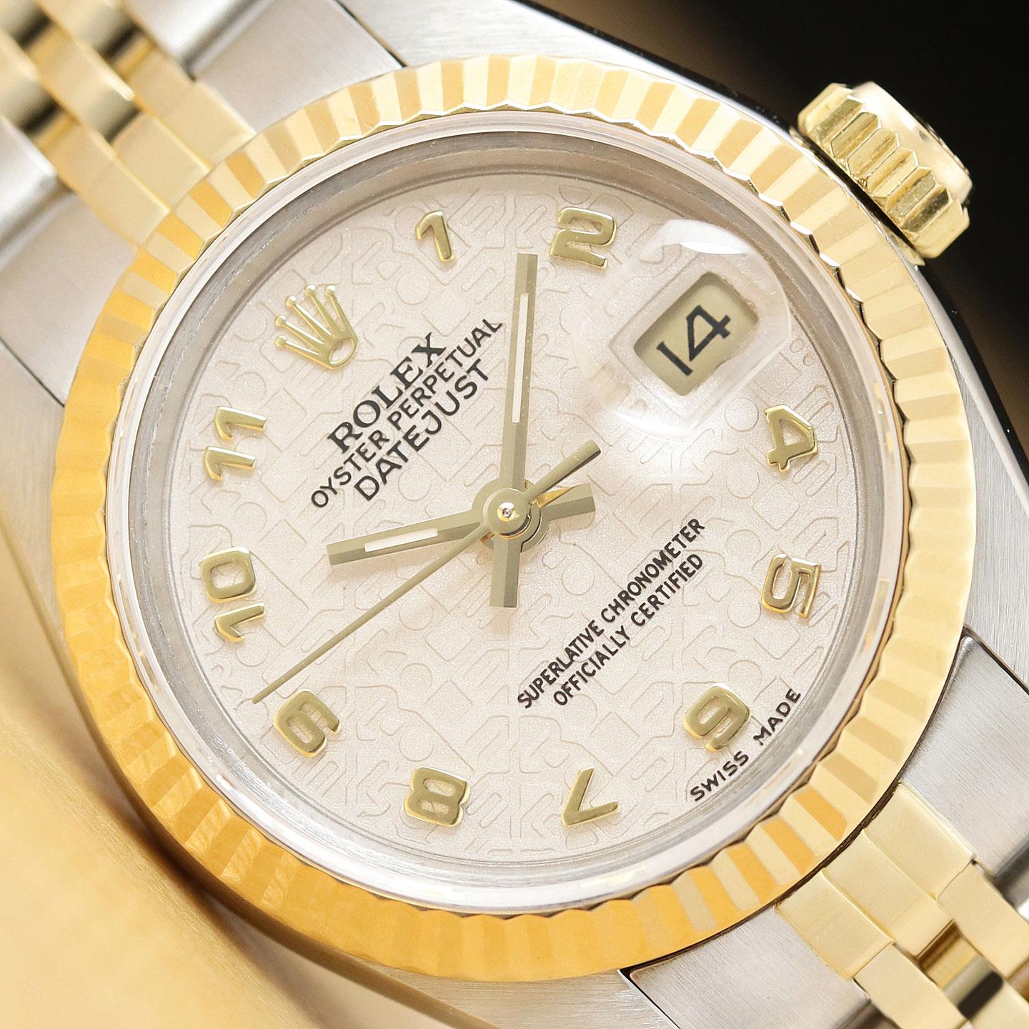〇純正 ROLEX 2駒 69173 DATEJUST YG×SS FZ8609 Rolex Datejust – Analog:Shift