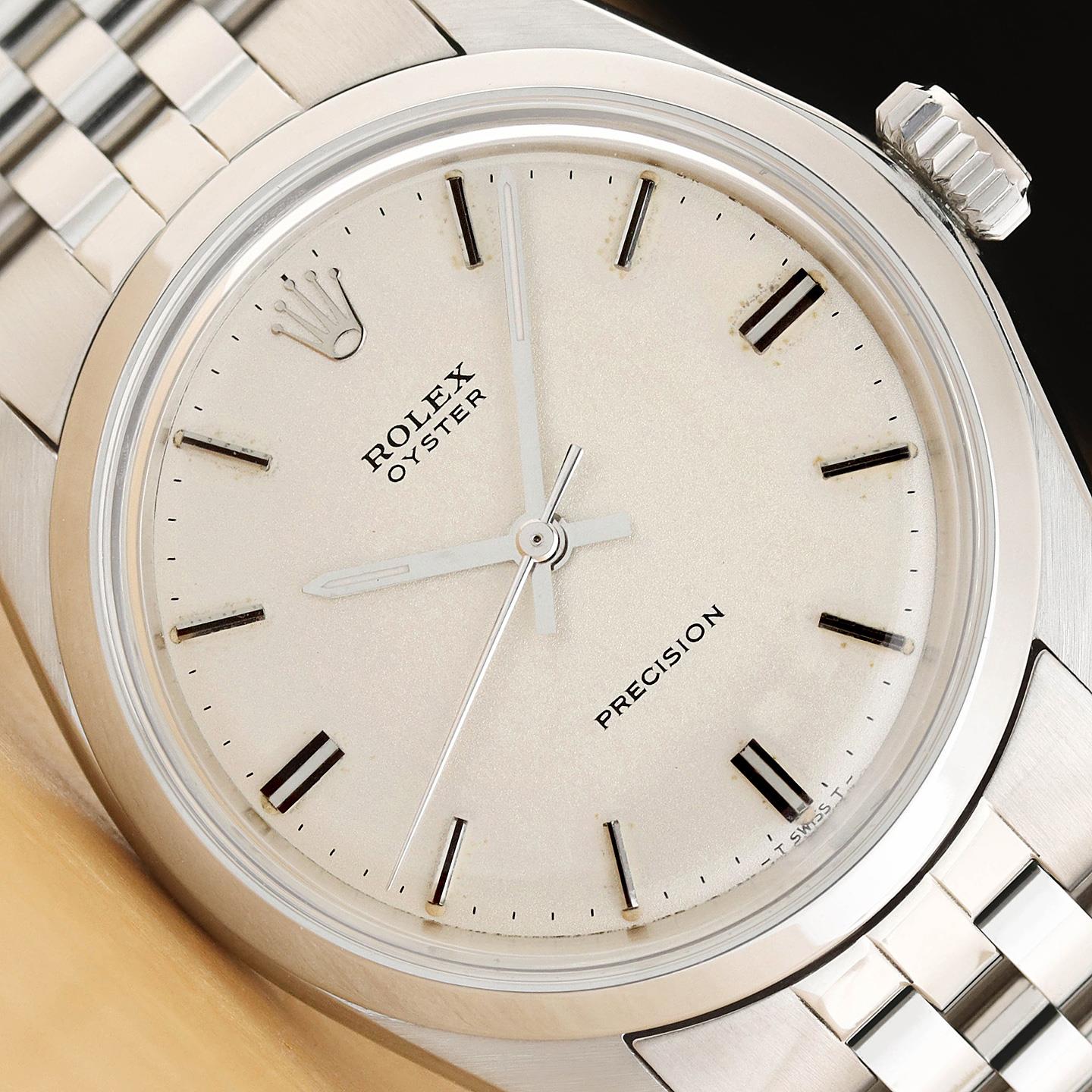 ROLEX OYSTER PRECISION 6426 SILVER DIAL STAINLESS STEEL 34MM