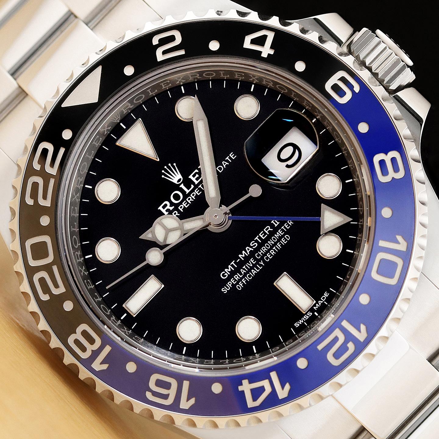 2018 CARD ROLEX GMT MASTER II 116710BLNR BATMAN BLACK DIAL CERAMIC