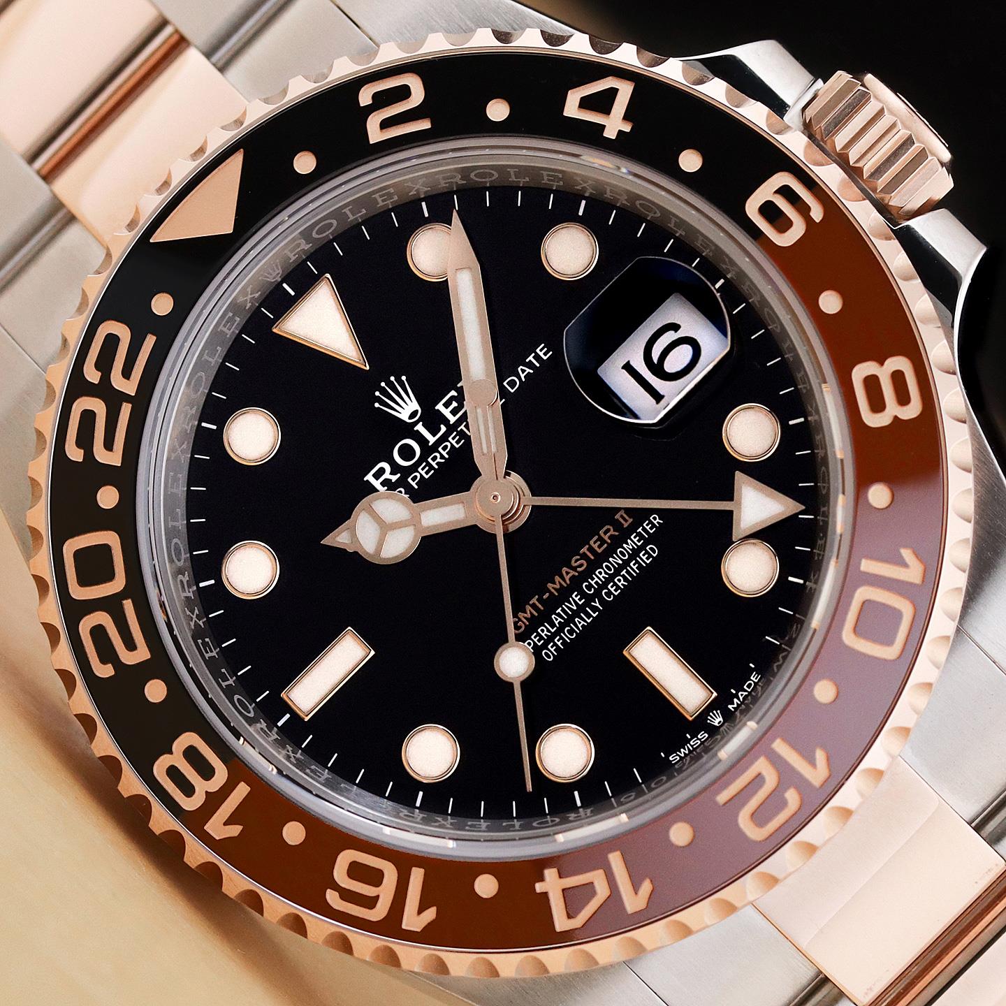 2020 CARD ROLEX GMT MASTER II 126711 CHNR 18K ROSE GOLD STEEL ROOT