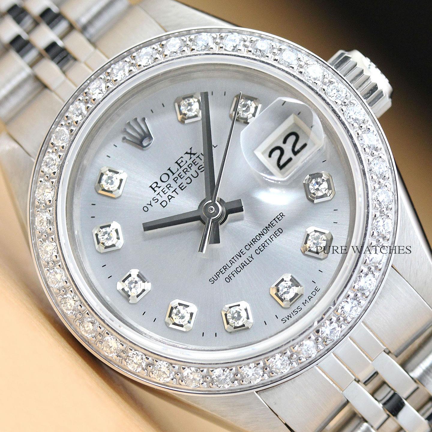 Diamond cheap band rolex