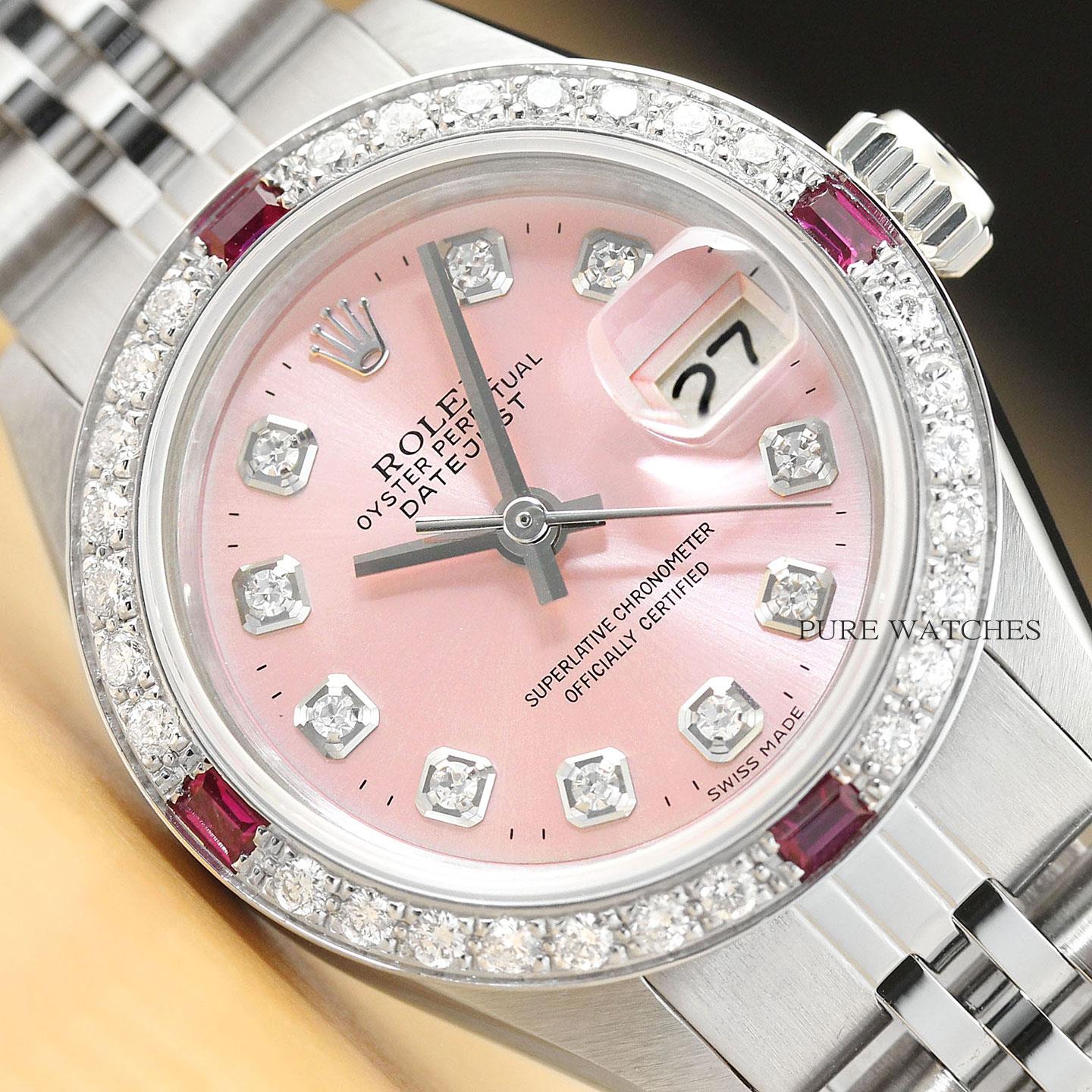 rolex with pink face