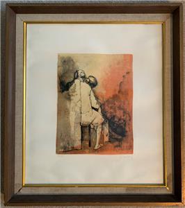 JEAN JANSEM【カフェシアターの一幕】lithograph Jean Jansem Lithograph Seated Dancers Signed Limited Edition