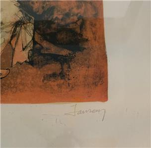 Jean Jansem Lithograph Seated Dancers Signed Limited Edition