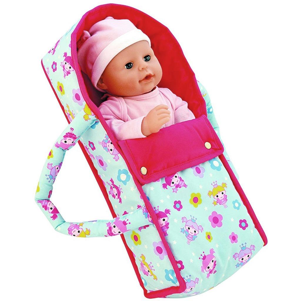Dolls World Deluxe Baby Doll Carrier Sleeping Bag Carry Cot for up to