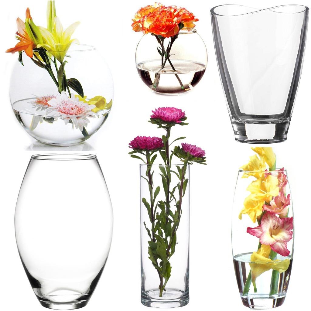Clear Glass Flower Vase Home Wedding Modern Floral Display Table
