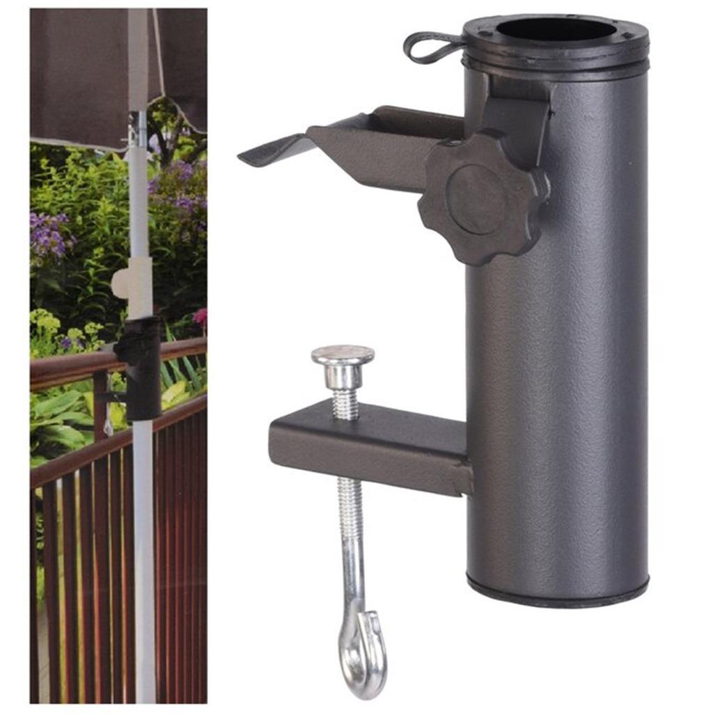 Metal Balcony Parasol Holder Clamp Umbrella Holder Fence Parasol Clamp