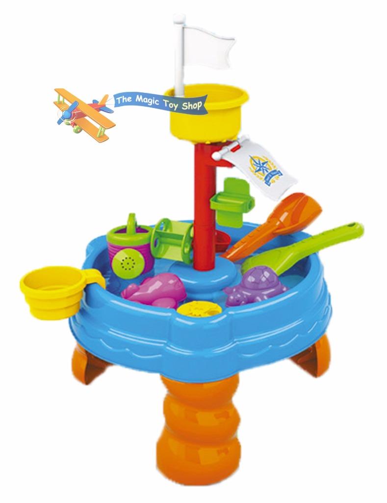 Sand and Water Table Garden Sandpit Play Set Toy with Umbrella Sand Toys Bucket eBay