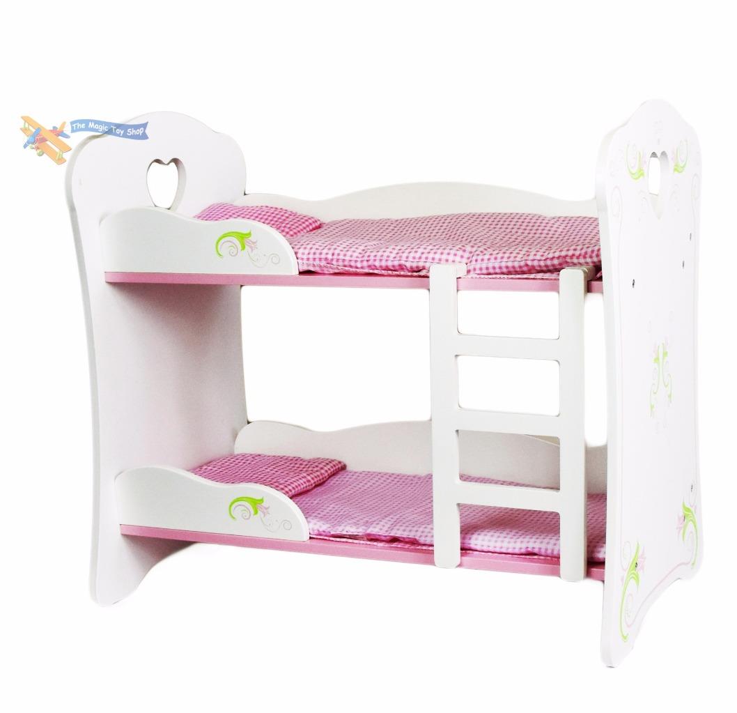 NEW Dolls Wooden Set High Chair Rocking Crib Cot Bed Pram Pushchair