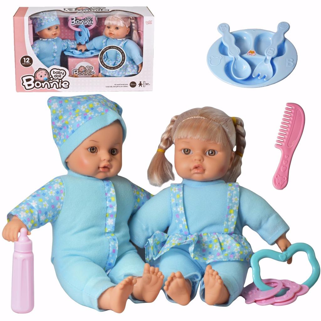 12" Twins Dolls with 6 Sounds Twin Babies Cuddles Baby ...