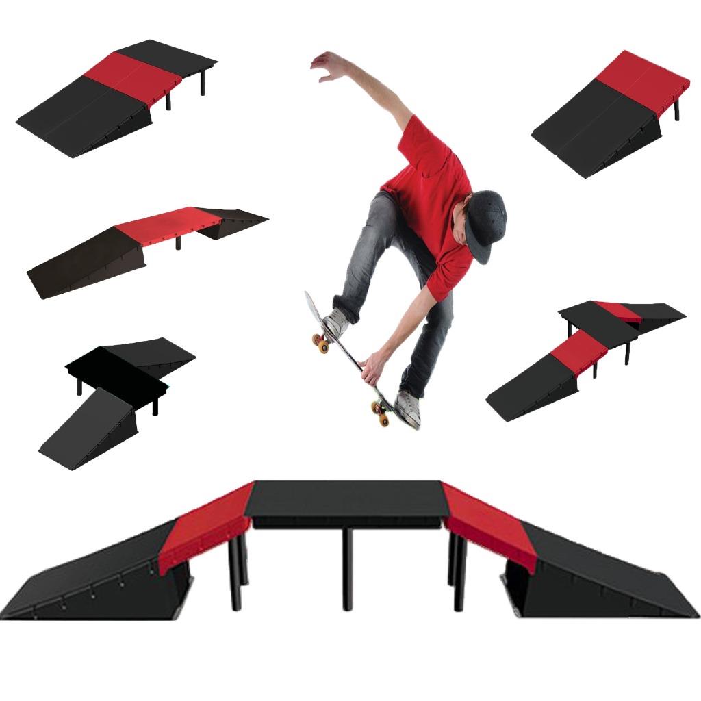 6 in 1 Stunt Skate Ramp Set For Scooter Skateboard Bike BMX Inline ...
