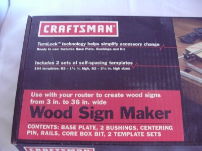 Craftsman Wood Sign Maker. Make signs from 3