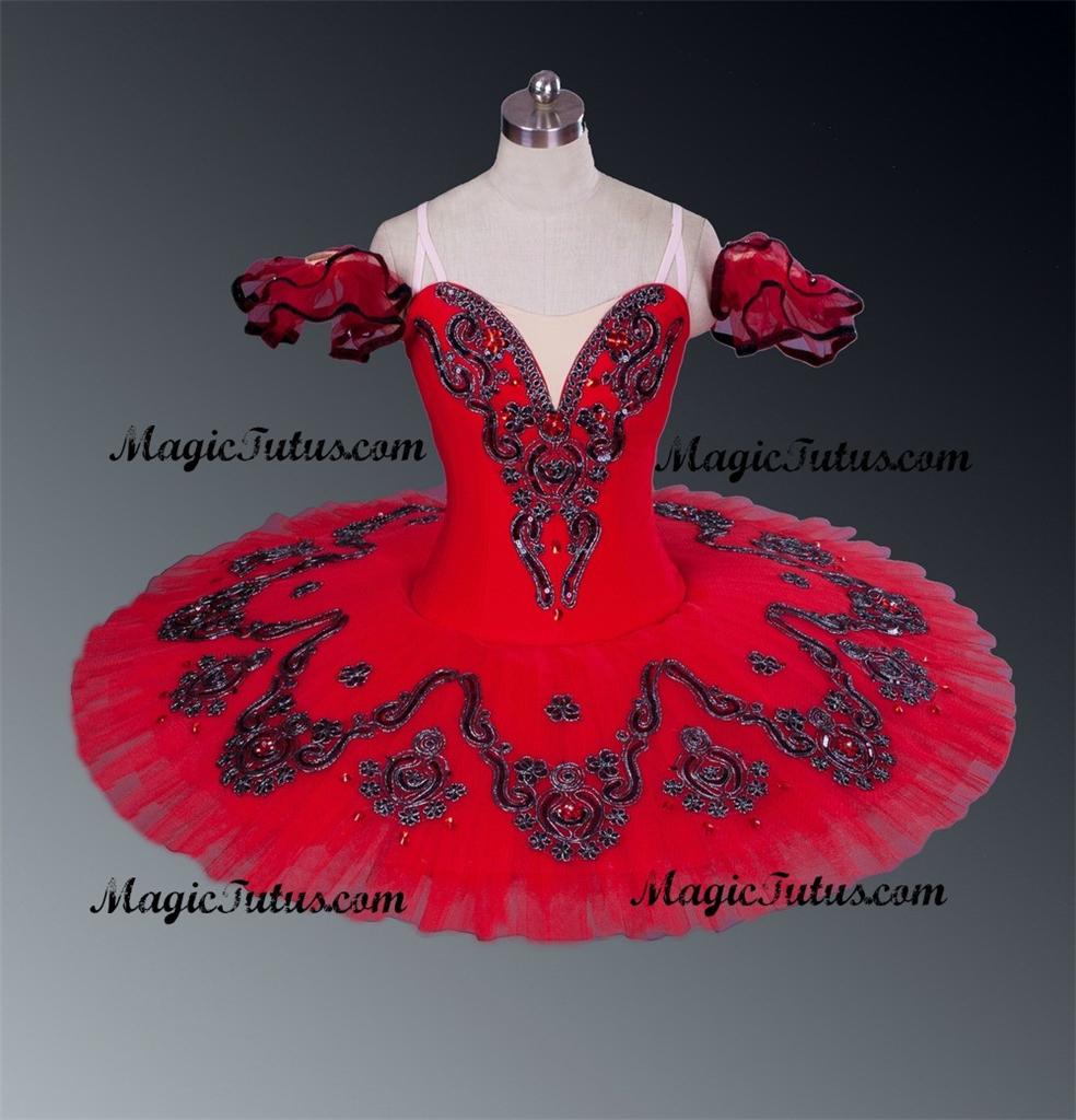 Classical Ballet Tutu Professional Competition Red & Black Age 10-Adult ...