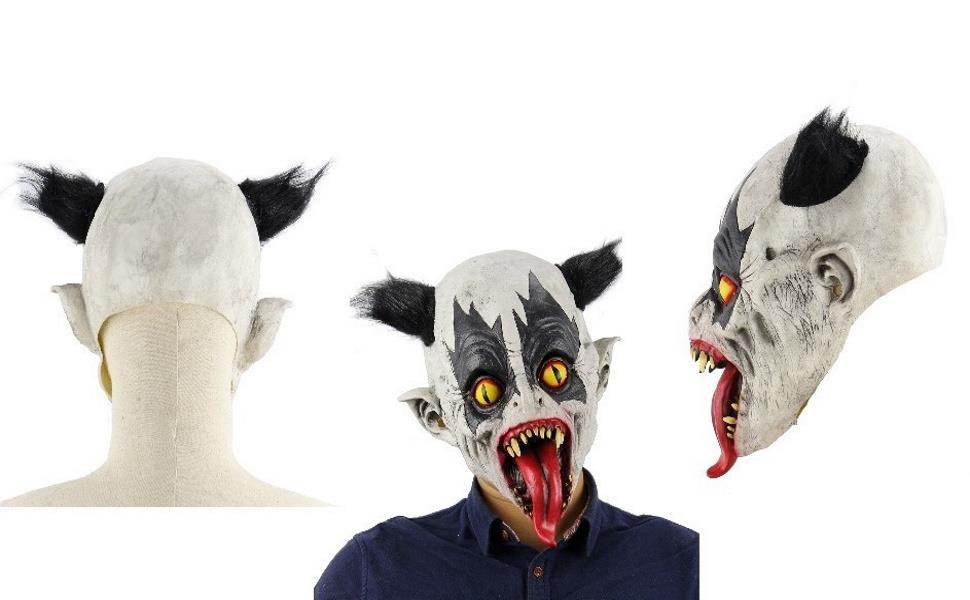 Lightahead Halloween Maske gruselig gruselig Horror Kostüm Latex Cosplay Requisite Unisex - Bild 7 von 8