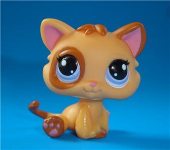 Littlest Pet Shop Cutest Pet Orange Kitten Baby Cat #2414 w/ Purple ...