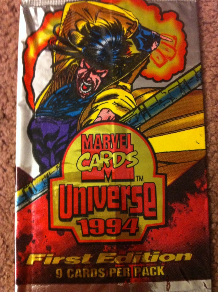 Marvel Cards Universe 1994 Used Card Packet Gambit on Cover