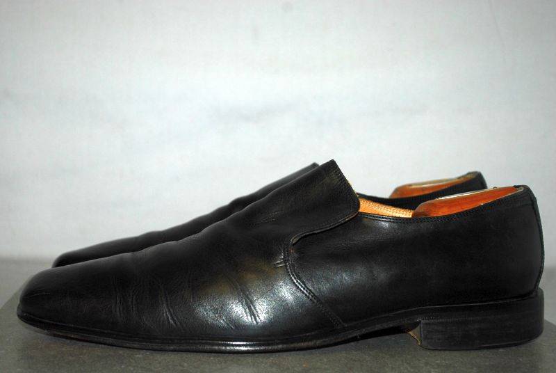Mercanti Fiorentini 1922 Mens 12 Black Leather Slip On Loafer Dress ...