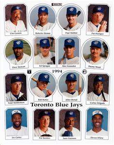 TORONTO BLUE JAYS 1994 PHOTO FILE 8 X 10 PICTURE - ALOMAR ...