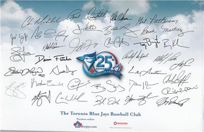 2001 TORONTO BLUE JAYS 25th SEASON PHOTO DAY TEAM PICTURE ...