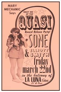 Elliott Smith - POSTER live concert Quasi - PORTLAND La Luna