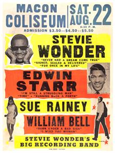 Stevie Wonder - POSTER - Live MOTOWN 70' Concert - James Jamerson