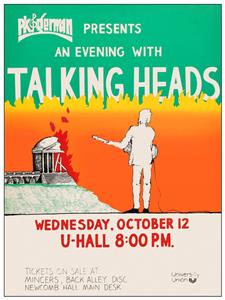 Talking Heads * POSTER * 1983 live concert David Byrne - Wall Art
