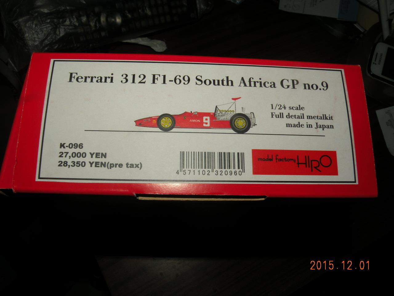 Details About Model Factory Hiro 124 Ferrari 312 F1 69 South Africa Gp Super Kit Mfh K096