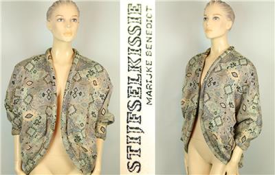 Haut Gilet Noir Et Crème Motif Aztèque - Taille 6 - Marque Atmosphere - Occasion Très Bon état