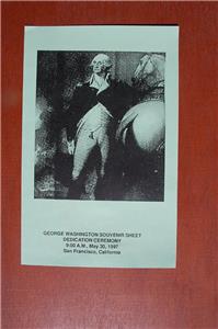 HISTORY　NT102 Pacific '97 George Washington 60c Stamp FD Ceremony Program Sc