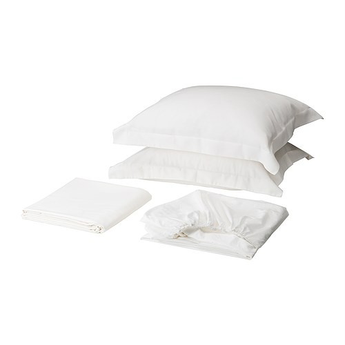 New Ikea Vila Fitted Flat Sheet Set With 2 Pillow Shams King