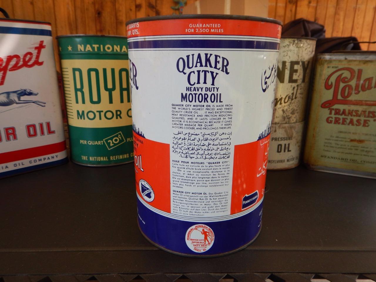 ORIGINAL **RARE** QUAKER CITY 5 QUART MOTOR OIL CAN ! eBay