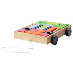 Ikea Mula Wooden Toys Building Blocks Abacus Roller Coaster Crane Stacking Rings Ebay