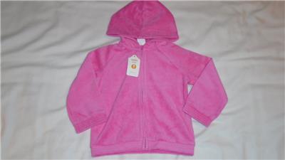 baby Gap NWT Girl 0 3 6 12 18 Mo Pink Dot Sweatshirt Fleece Zip Hoodie w Lace 
