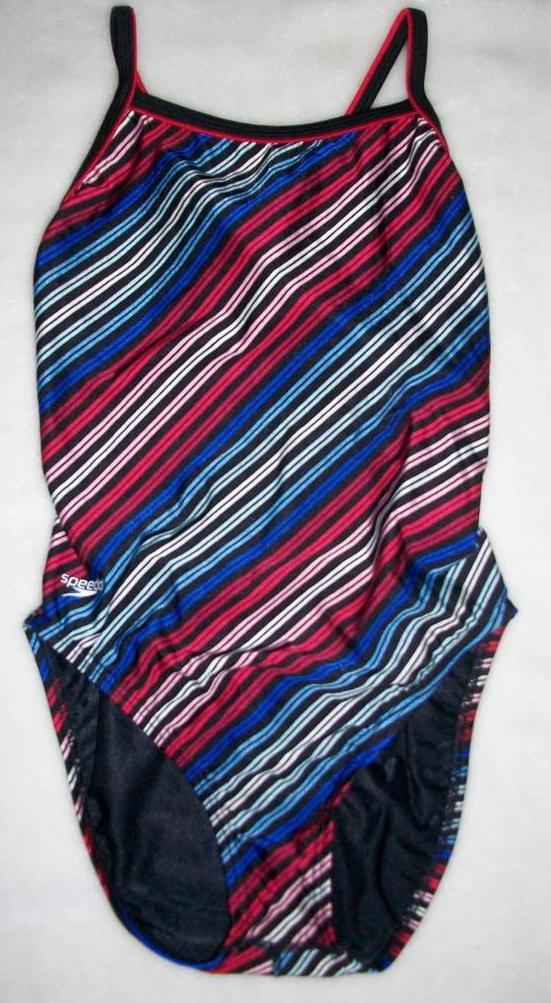 Women's Electro Stripe Razorback Speedo Athletic One-Piece Swimsuit ...