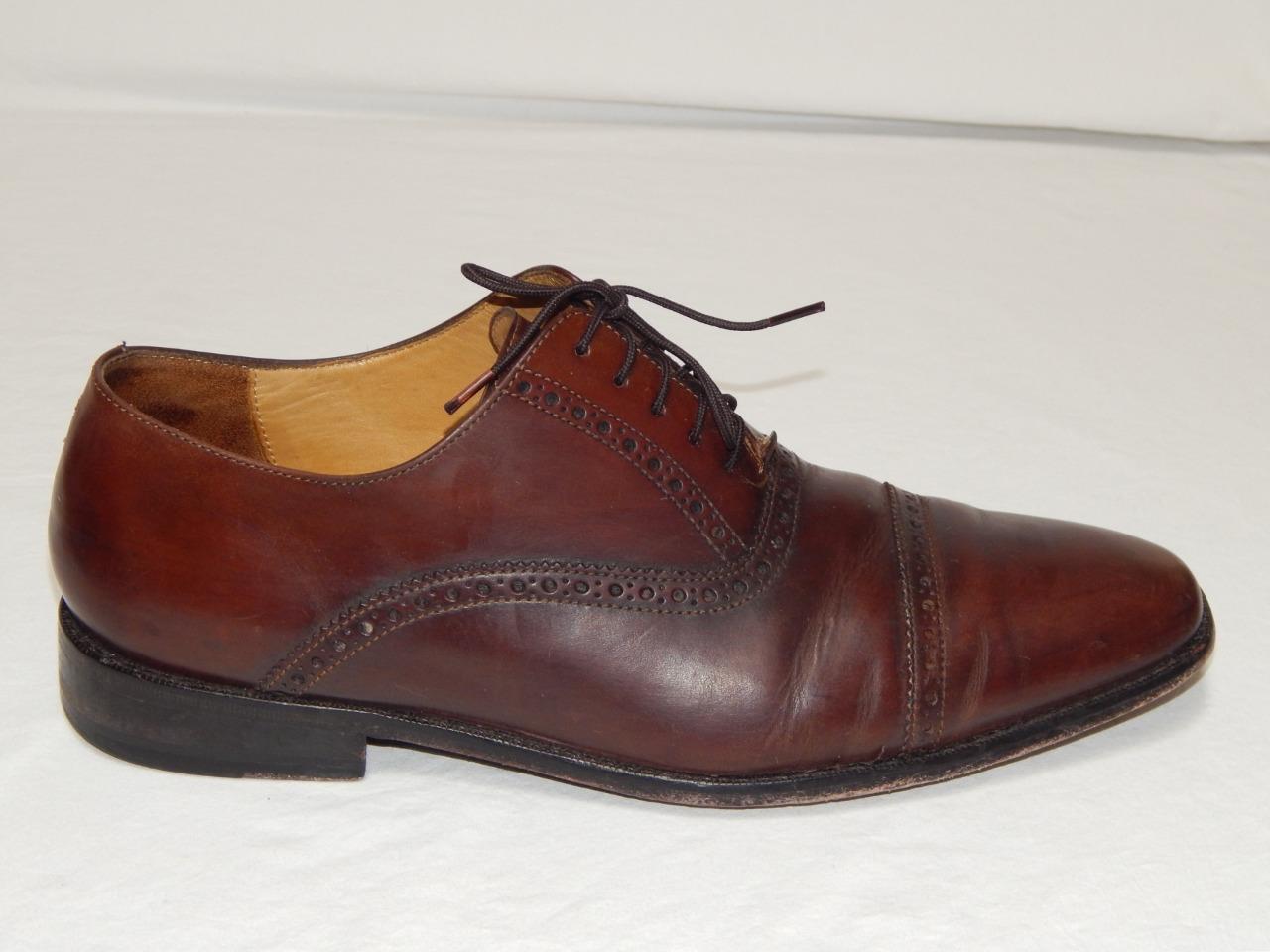 NIKE Scarpe eleganti Oxford COLE HAAN "Air" da uomo in pelle marrone con punta a cappuccio taglia 10 M