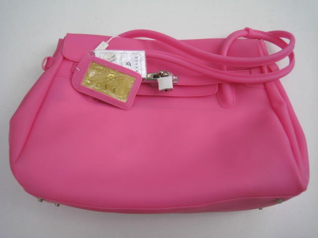 Besso Large Jelly Tote Handbag Purse w/ Dust Cover & Lock & Key ...