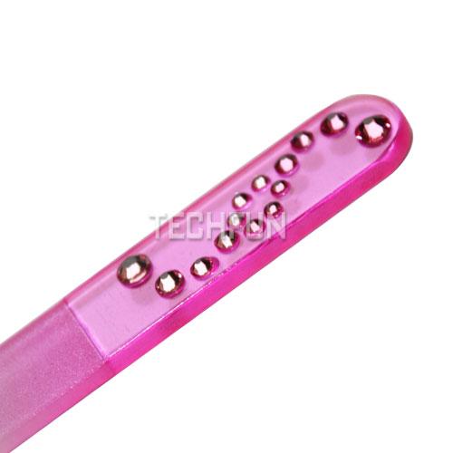 TRUYOO Crystal Glass Nail File with Hard Case Manicure Pedicure Art 6 Colors Available