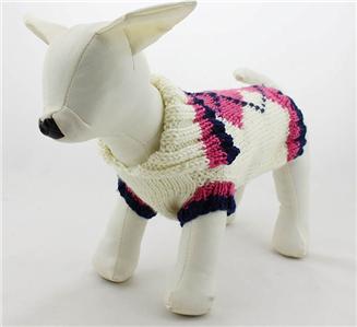 Hand Knitted Dog Sweater with Icelandic Pattern - XS - Newegg.com